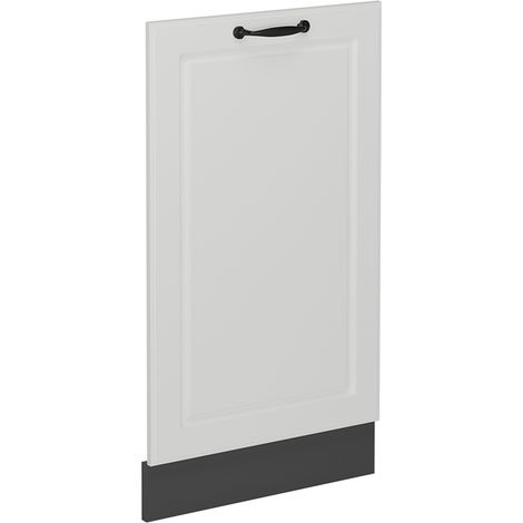 Panel frontal del lavavajillas R-Line, Blanco casa de campo, 45 cm sin encimera, Vicco