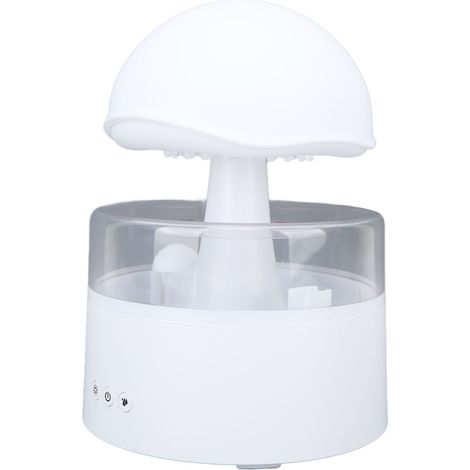 Multifunktionaler und leiser Luftbefeuchter mit Regenwolken-Technologie, 7-farbiger Beleuchtung, 500 ml (1/5)