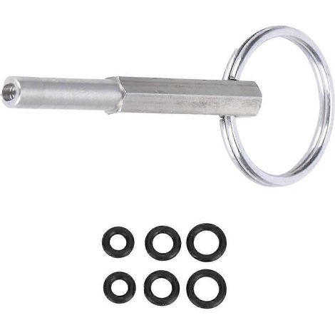 Outil de réparation pour machine à café : tournevis à tête ovale, porte-embout de perçage, en métal durable et compact, comprend 6 joints toriques en caoutchouc pour un entretien facile. (1/5)