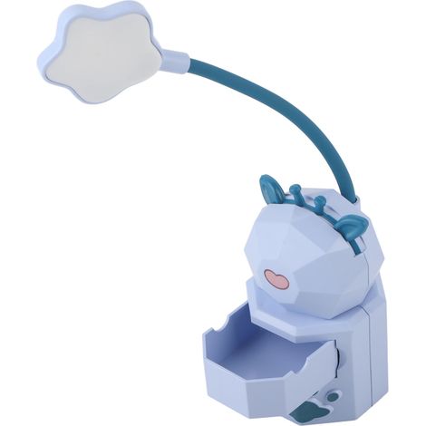 Lampe de lecture enfant violette, design mignon, rechargeable USB, lumière chaude, flexible 360°, col de cygne, matériau sûr, lampe de bureau (1/5)
