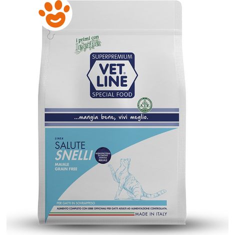Vet Line Cat Salute Snelli Maiale Grain Free - Sacco 3 Kg -