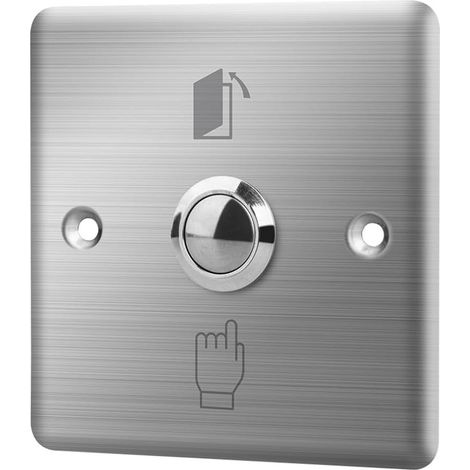 Bouton de Sonnette Extérieur Métal 86x86 mm, Filaire Imperméable Pour Maison et Bureaux, Montage en Saillie ou Encastré, Bouton Poussoir Résistant, Gris (1/5)