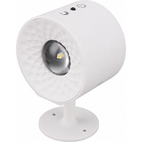 Applique murale LED, boule magnétique à piles, télécommande tactile 3 couleurs, blanche (1/3)