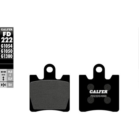 PLAQUETTES DE FREIN GALFER KH283 SEMI-MÉTALLIQUES SUZUKI AN 250/400