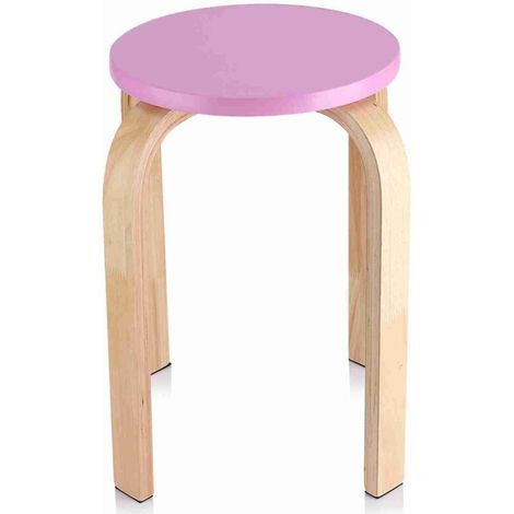 Tabouret rond empilable pour salon, tabouret antidérapant pour chambre à coucher, chaise de coiffeuse, chaise de tabouret de cuisine à domicile, tabouret de coiffeuse multifonctionne