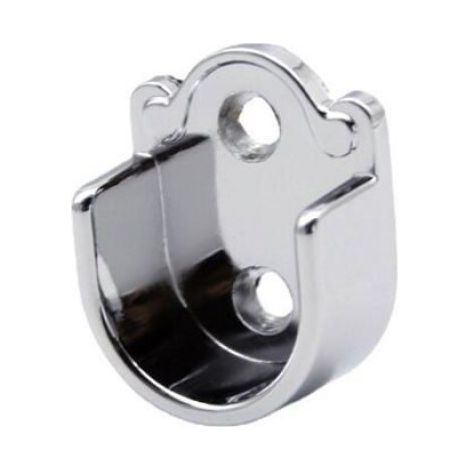Support Tringle À Rideau - U - Alliage De Zinc - Pour Tube Ø25 Mm - Charge Max 100 Kg - Blanc - Lot De 4 (1/4)