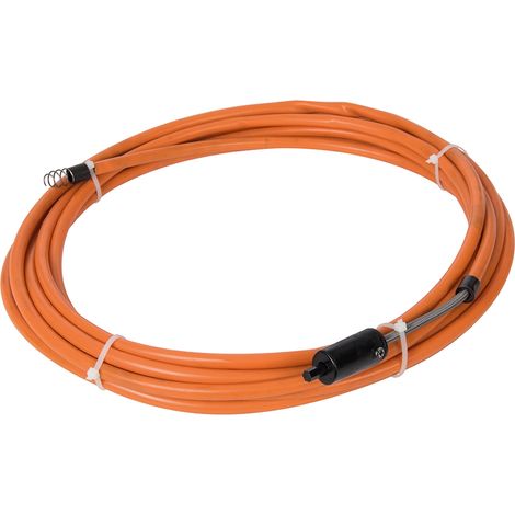 Silverline – Déboucheur électrique 6mm x 7m – Fil en acier pour nettoyage canalisations – Compatible perceuses – 633025 (1/4)