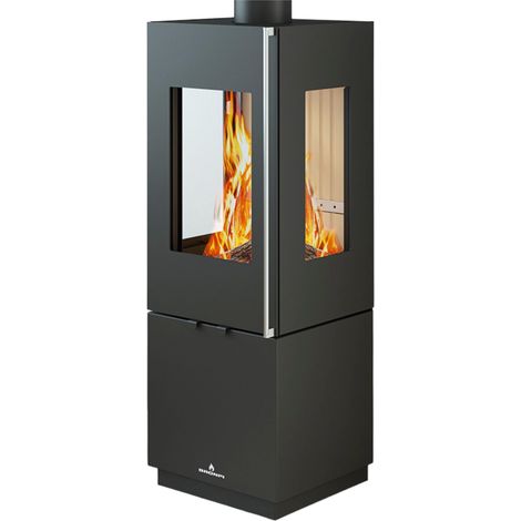 Poêle à bois raccordable - BRONPI Bombay 3C 6 kW Avec kit air (1/5)