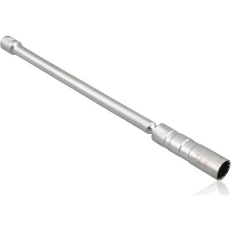 Douille Bougie 14mm, Clé à Bougie d'Allumage Magnétique 3/8', Douille Articulée Magnétique à Bougie Douze Pans, Universelle Cle a Bougie (Longue) (1/5)