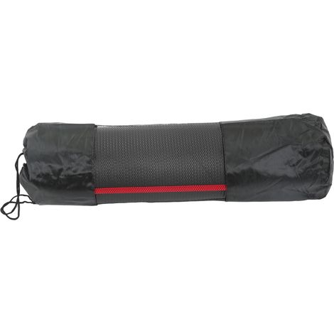 Tapis de yoga pour la maison, la danse et le fitness, tapis de sol insonorisé, antidérapant, épais, ourlé, noir (1/5)