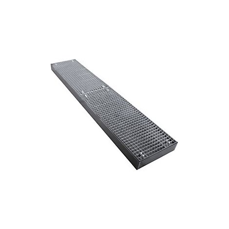 Cubeta plana de acero galvanizado  anchura 500 mm  longitud