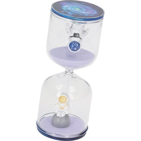 Sablier décoratif en forme d'astronaute, éducatif, violet, 5 minutes, pour bureau, maison ou cuisine. (1/5)