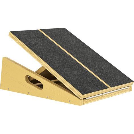 Planche inclinée pour exercices de soulagement, 4 angles réglables, antidérapante, en bois (1/5)