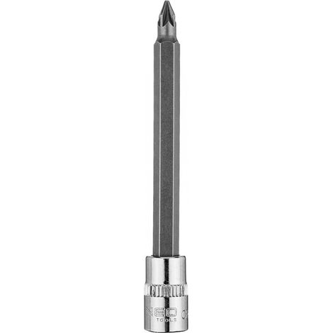 Punta de destornillador PZ1 con casquillo de 1/4", larga, 87 mm (1/5)