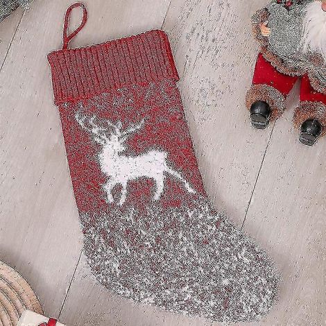 Chaussettes de Noël Ruimifos, cadeau et décoration pour les fêtes de Noël, pour la décoration de Noël en famille, décoration de fête de Noël (1 pièce) (1/4)