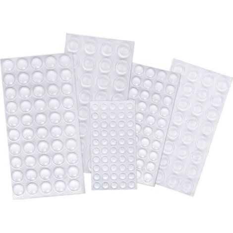 214 Stück transparente Klebefüße, Gummischutzpuffer für Möbel, selbstklebende Pads