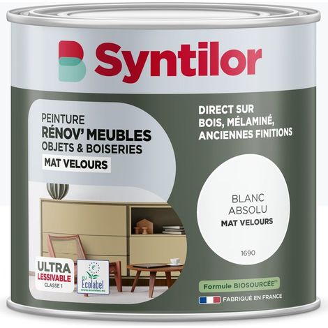Pintura para renovación de muebles y objetos SYNTILOR, blanco terciopelo, 0,5 L SYNTILOR (1/5)