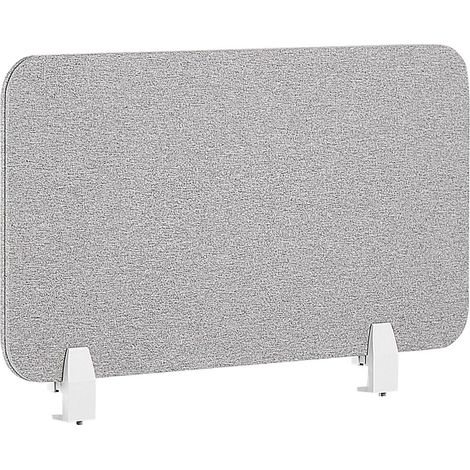 Panel separador gris claro 80 x 40 cm poliéster PET pantalla acústica oficina Wally