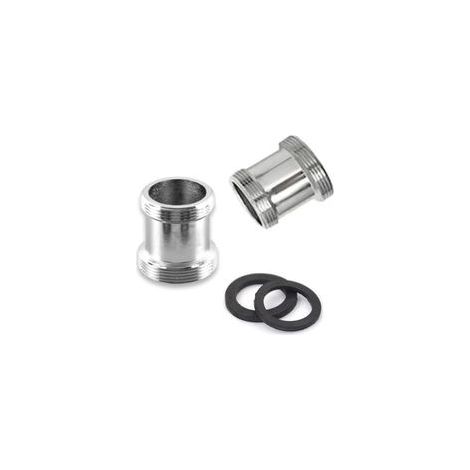 Lot de 2 adaptateurs de robinet en laiton, 22 mm NPT mâle vers mâle, connecteur aérateur de robinet pour robinet d'évier, purificateur d'eau, aérateur (M20 - M22) (1/5)