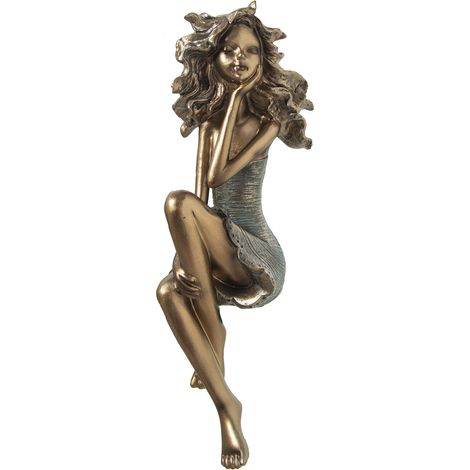Mädchen des Mädchens Harz Figur 10x12x37cmpour alle Stile, um zu Hause eine Note zu verleihen (1/5)