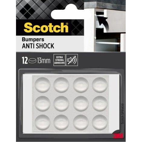 Blister di 12 paracolpi trasparenti sp91a59 scotch 7100309740 12 paracolpi trasparenti antiurto diametro 13 mm