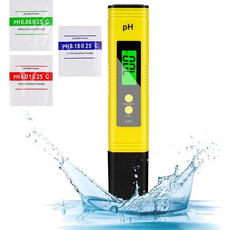 pH numérique, testeur de pH haute précision 0,01, précision de lecture 2% pH testeur d'eau de température, pH-mètre pour eau potable domestique, piscines, culture hydroponique, aquariums (1/5)