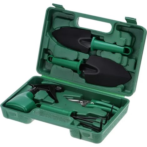 Kit D Outils De Jardinage - 5 Pièces - Manche Ergonomique Non Glissant - Pour Plantes Intérieures Et Extérieures - PP - 14,37 X 2,76 X 10,63 Pouces (1/5)