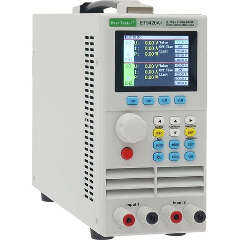 Charge électronique 400W (200Wx2) - 0-150V - 0-20Ax2 - CC/CV/CR/CP - Écran LCD - Pour alimentations, batteries