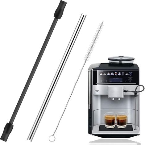 Tubo flessibile del latte compatibile con Siemens EQ6, tubo flessibile del latte e spazzola per la pulizia (confezione da 3), pezzo di ricambio per macchina da caffè automatica compatibile con Bosch V