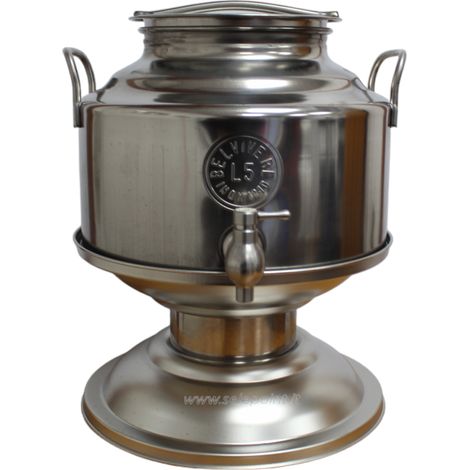 Contenitore Olio Acciaio Inox Fusto Vino Latte Miele 5 Lt Con Rubinetto E Suppor (1/4)