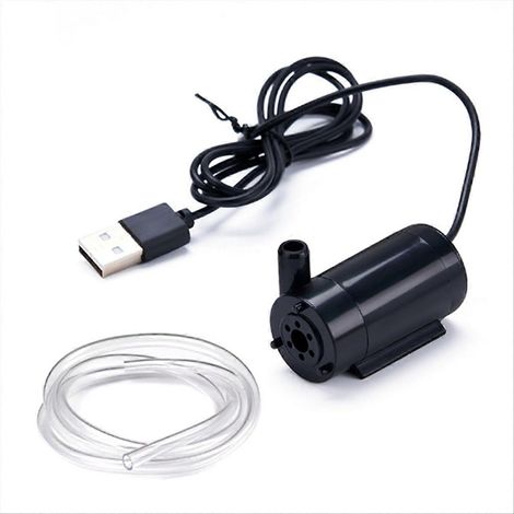 Pompe submersible USB, câble de 1 m, basse tension CC, ultra-silencieuse, mini-pompe à eau 5 V pour aquarium (1/5)
