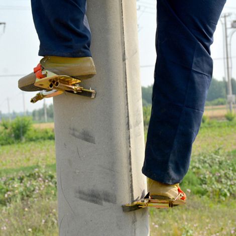 Rutschfeste Steigeisen aus nahtlosem Manganstahl, Elektrikersteigeisen, Höhe 12-15 m, Typ 400 (1/5)