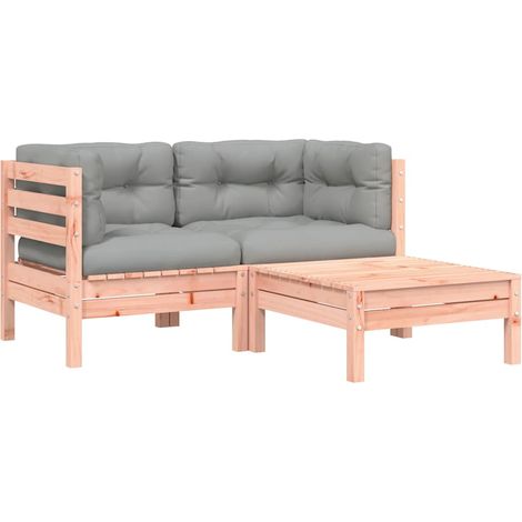 Canapé de jardin Divan de jardin avec coussins et repose-pied 2 places (1/5)