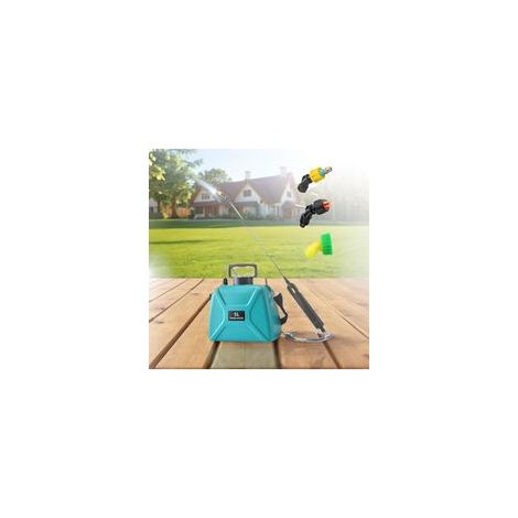 Pulvérisateur dorsal électrique à batterie 5 litres (1,35 gallon) Désherbage électrique avec 3 buses, lance télescopique et sangle réglable Idéal pour le jardin et la pelouse, pulvérisateur durable. (1/5)