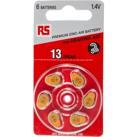 Pile bouton PR48 RS PRO, 1.4V, 7.9mm ( Prix pour Paquet de 6 ) (1/2)