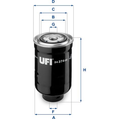 Filtro de combustible UFI 24.374.00