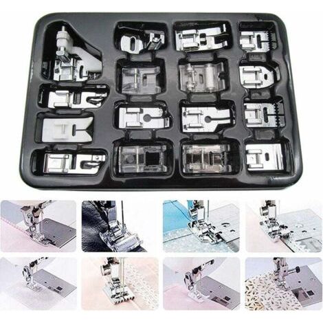 Kit de 16 pieds presseurs pour machines Singer, Brother, Janome, Elna, Kenmore (1/3)