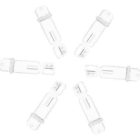 Lot de 6 loquets boîte en acrylique transparent Luxshiny avec (1/5)