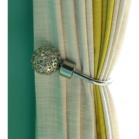 U-förmiger, hohler Vorhanghaken im Retro-Stil zur Wandmontage, geeignet für Mäntel, Hüte und Vorhänge zu Hause (2 Silber)