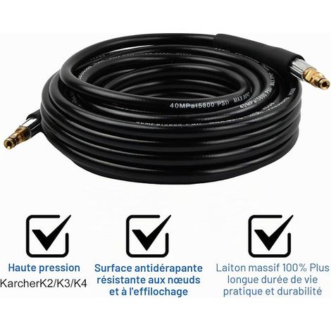 Pressure Washer Hose 10 m, 18 MPa (2610 PSI), 140 °F – Replacement Extension Lead for Series K2 K3 K4 K5 K6 K7 – Power Jet Washing Hose (1/3)