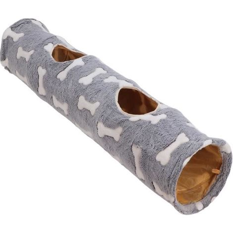 Tunnel pour chat - VINGVO - Tunnel en peluche pliable - Résistant aux rayures - Portable - Grand espace-Ywey (1/5)
