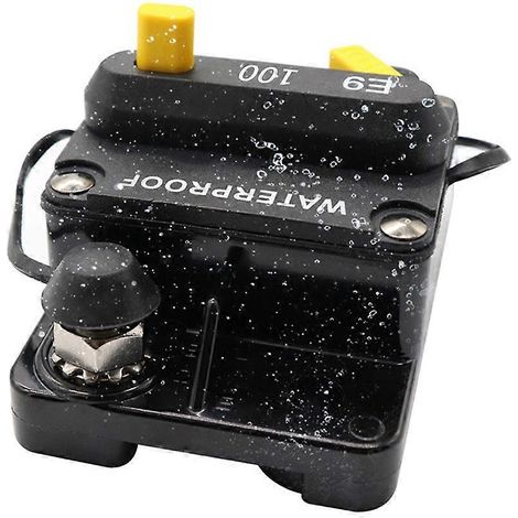 Disjoncteur 100 A, double batterie, réarmement manuel, étanchéité IP67, fusible 12 V/24 V