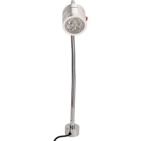 Lampe de travail LED professionnelle pour machines-outils, 900 lm, avec col de cygne flexible et base magnétique, prise US 110-220 V. (1/5)