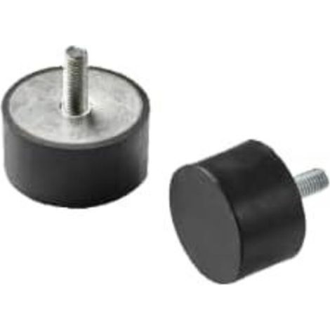 M10 Silent Bloc (4 Stück) – 40x30 M10 Mâle/Plate Schwingungsisolator – Hochleistungs-Doppelwirkungsstütze – Antivibrationssystem für Luftkompressoren, HLK-Anlagen und Generatoren (1/4)