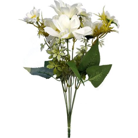 Weißer Strauß künstlicher Margeriten, 36 cm – Hochwertige Dekoration (1/3)