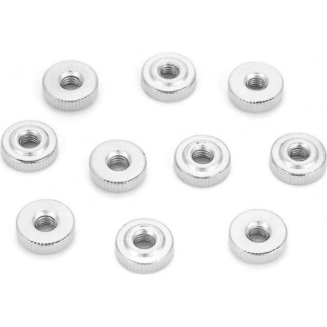 10 pièces écrou moleté, écrous moletés ronds, écrous moletés à poignée en acier au carbone Gb807 M5(m5) (1/3)