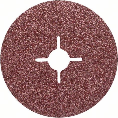 BOSCH 2609256249 DISQUES ABRASIFS SUR FIBRES POUR MEULEUSES ANGULAIRES CORINDON DIAMÈTRE 125 MM DIAMÈTRE D'ALÉSAGE 22 GRAIN 24 L (1/2)