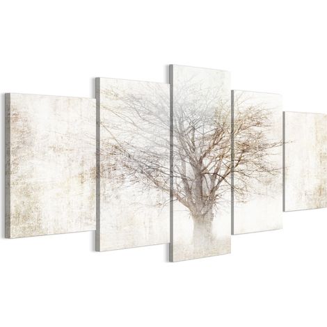 Cuadro sobre lienzo italiano de 100 x 50 cm, pentáptico, estilo boho, naturaleza. Cuadro sobre lienzo italiano de 200 x 100 cm, pentáptico, estilo boho, naturaleza.