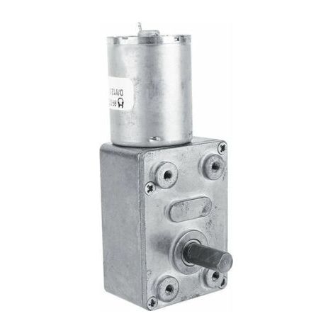Motore elettrico a ingranaggi reversibile a corrente continua 12V, coppia elevata, con riduttore a vite senza fine per apriporta e finestre (6 giri/min)