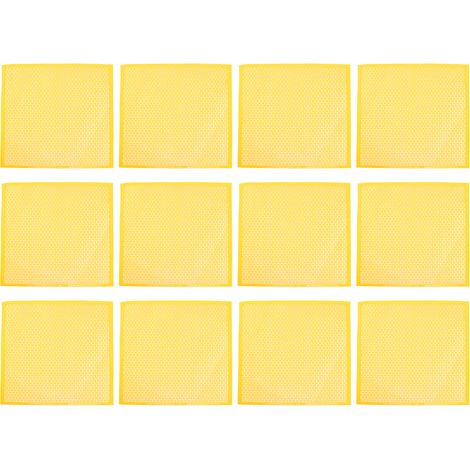 Decdeal Panneau de séparation en plastique pour apiculteur, respirant, polyvalent, 18,11x18,11 pouces, jaune, 12 pièces (1/5)
